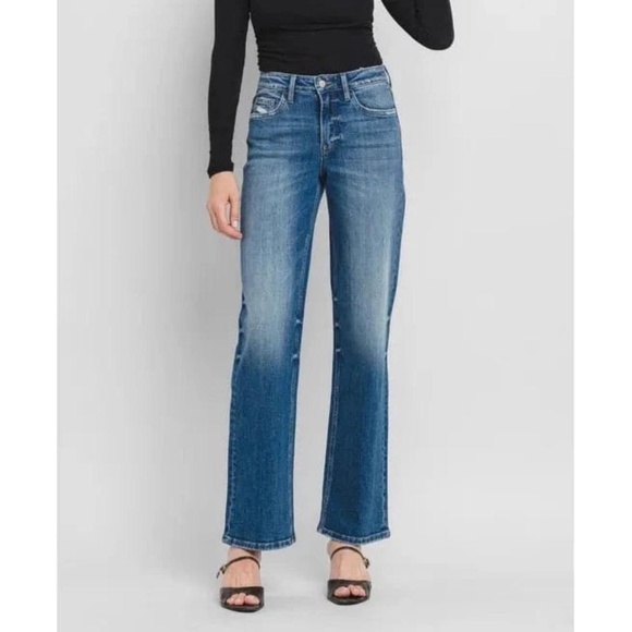 Vervet Dreamland High Rise Slim Wide Leg Jeans - Picture 1 of 8